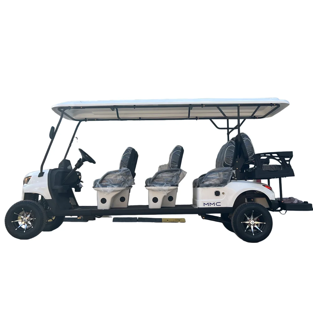 Four Wheel 2 4 6 8 Seats Electric Scooter Adults Sightseeing Patrol Leisure Travel 8 Seat Golf Cart With Bluetooth Speakers