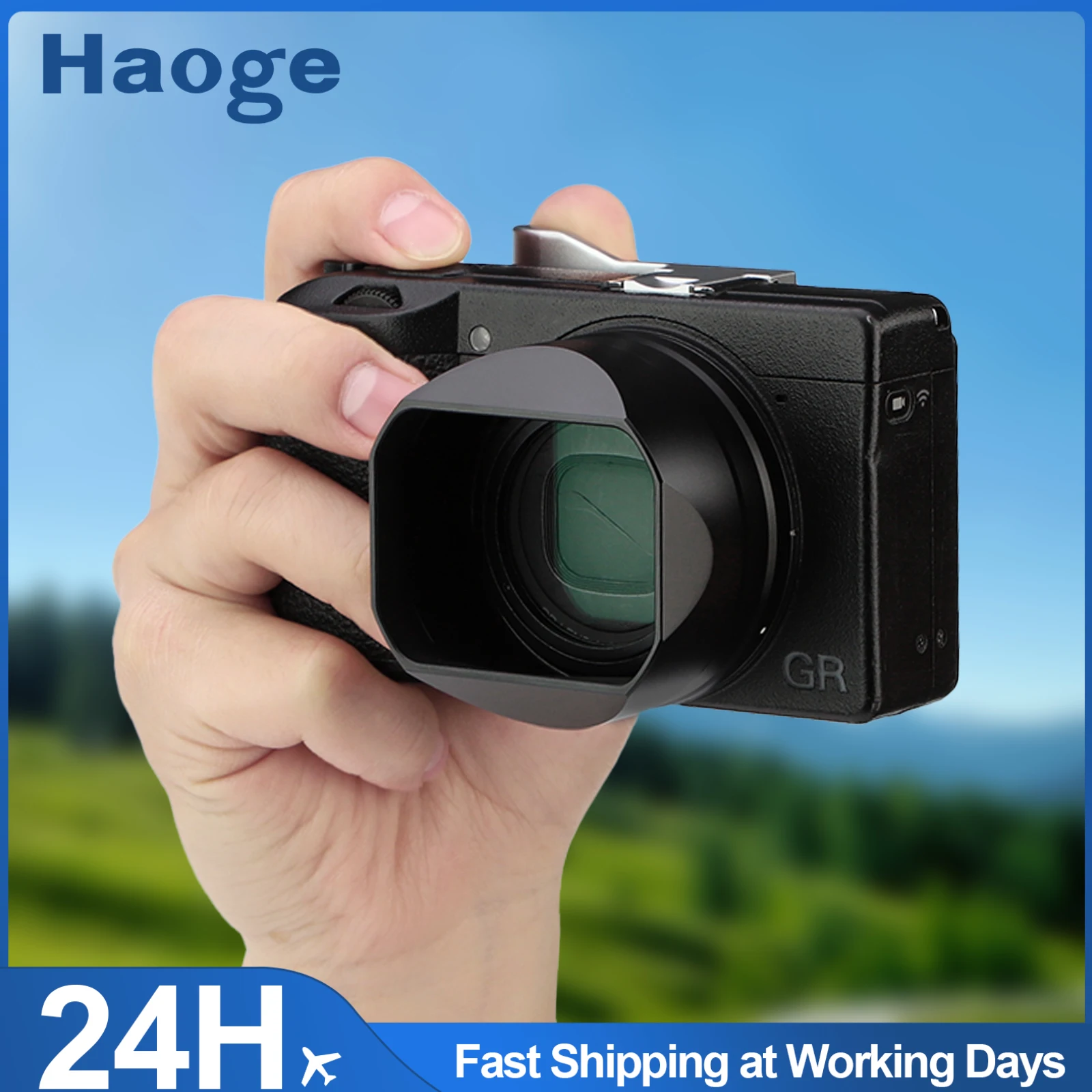 

Haoge LH-HGR3 металлические квадратные бленды для объективов RICOH GRIII GR III GR3 HDF аксессуары для камер
