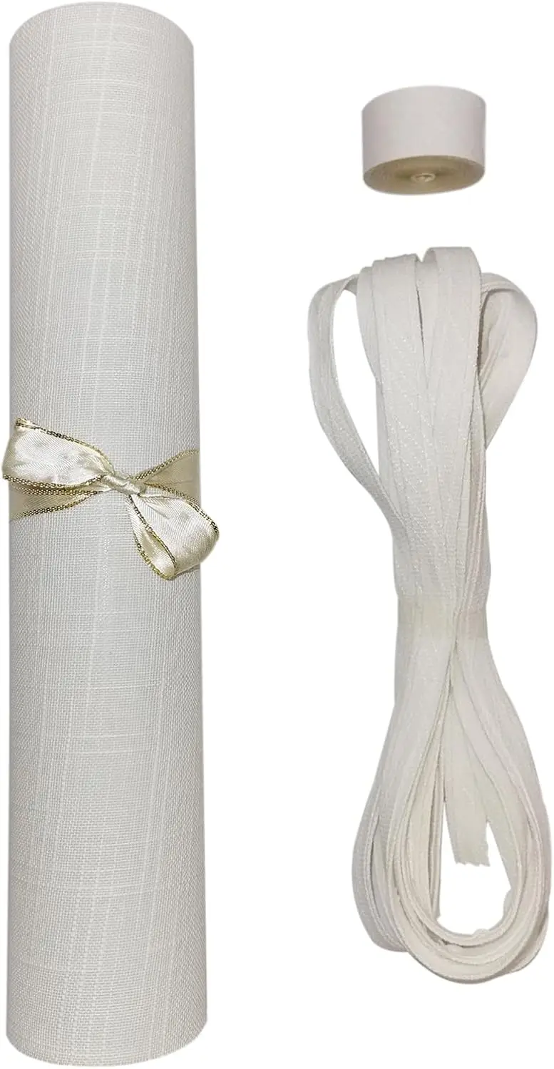 

Lampshade Material Styrene White Linen Fabric Sheet Used to Make DIY Lampshade Pre-Cut Length - 14inch High X 64inch Wid