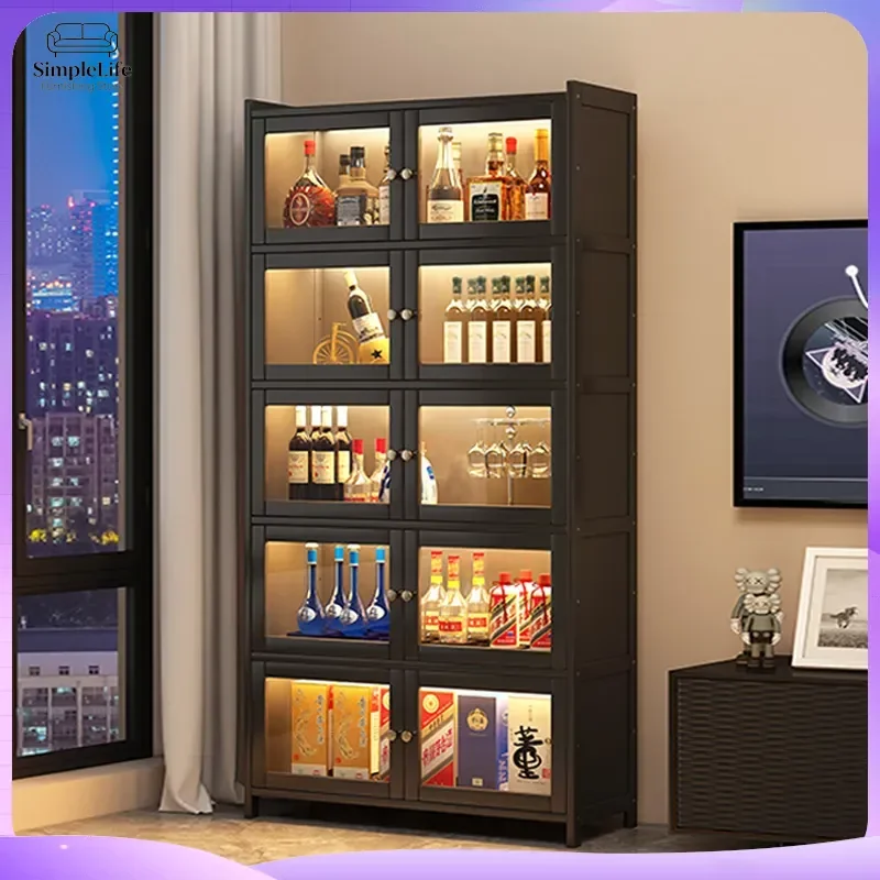 large-capacity-wall-mounted-wine-cabinet-for-baijiu-and-wine-display-living-room-acrylic-transparent-storage-cabinet-home-bar
