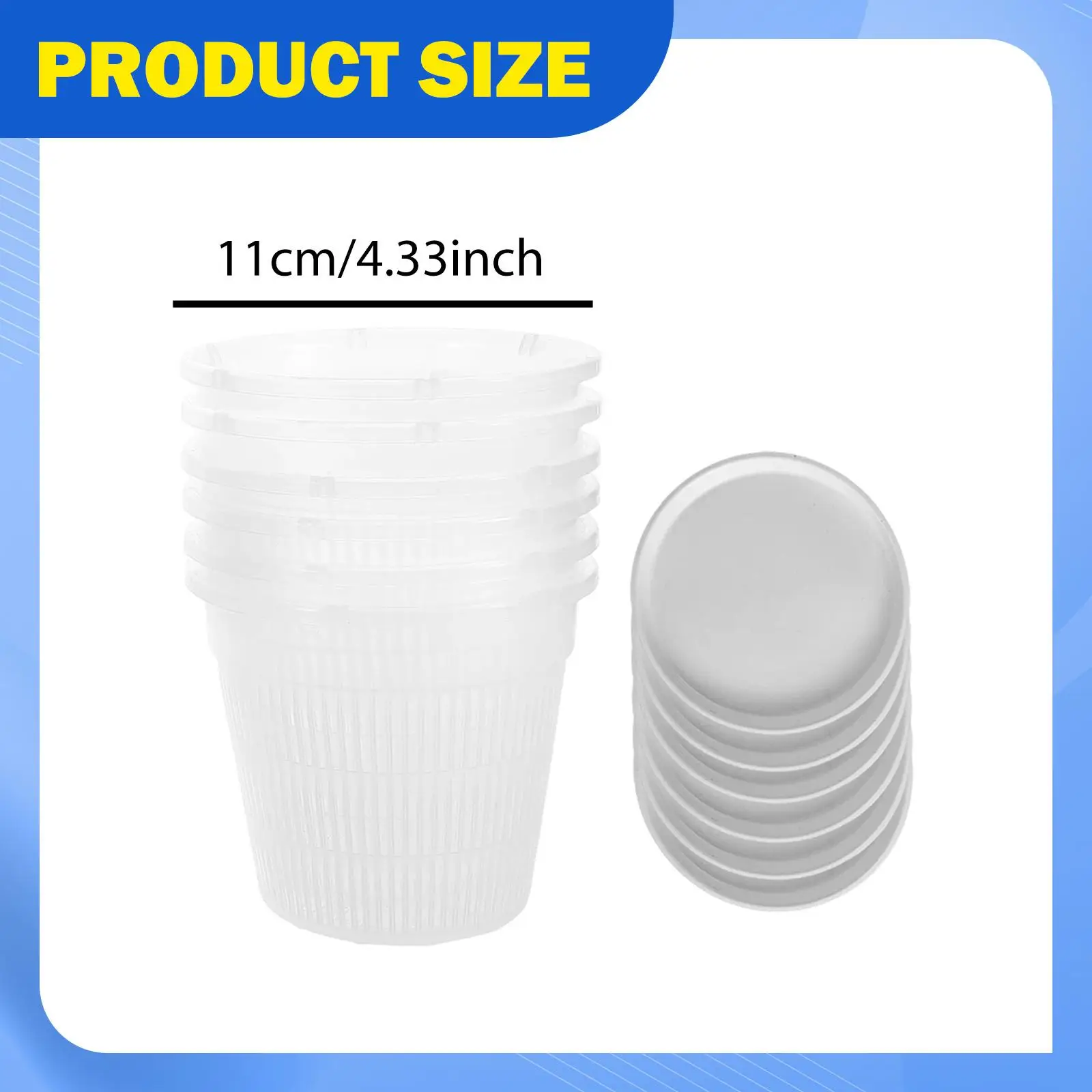 6 Pieces Orchid Pots Breathable Seedling Nursery Patio Indoor Gardening Orchid Growing Orchid Planters Drainage Holes