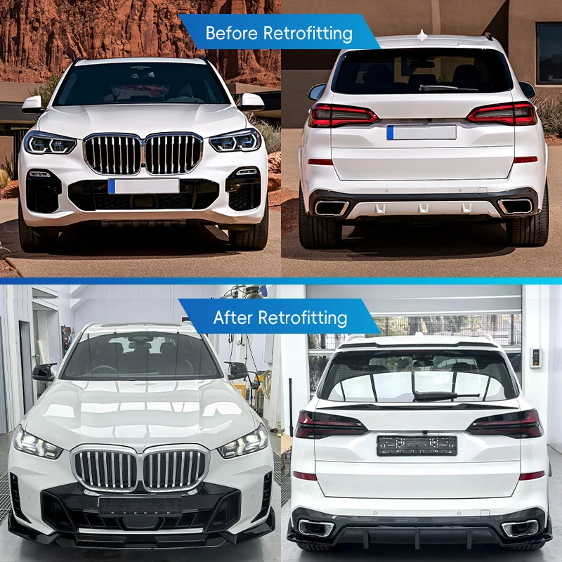 Classic Car Restomod Body Kits2019-2022 Car Modification Upgrade 2023 M-TECH Body Kit Front Bumper Side Skirt Headlight Taill