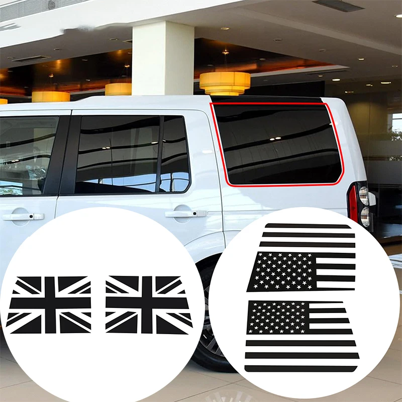 

For Land Rover Discovery 3 2004-2009 Discovery 4 2010-2016 Car Rear Window Glass USA UK Stickers Exterior Car Accessories