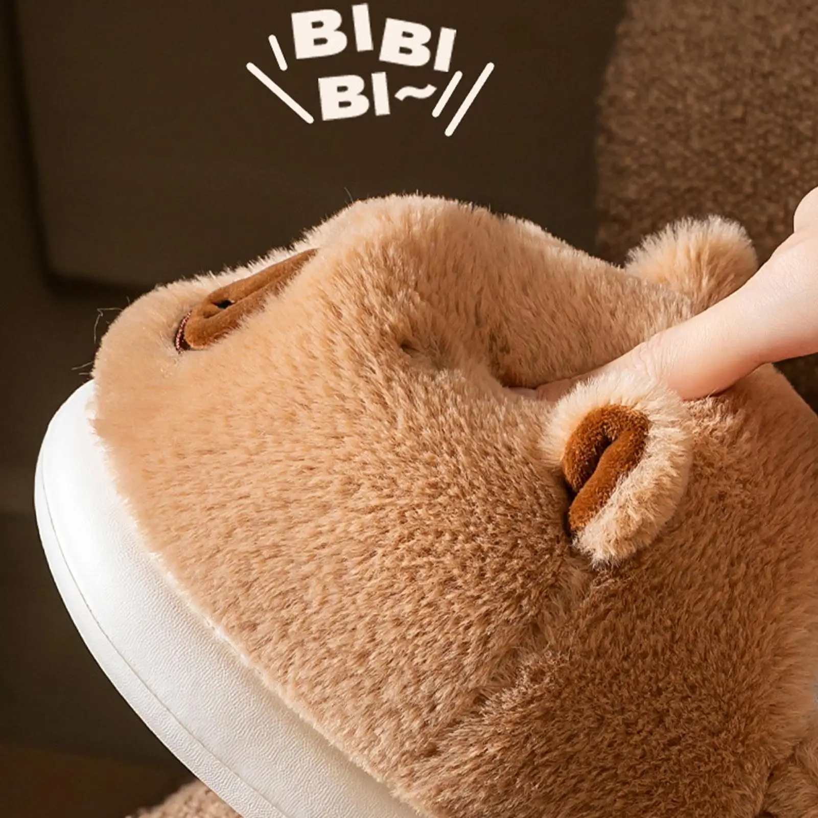 

Забавные тапочки, зимняя домашняя обувь с героями мультфильмов, плюшевые домашние тапочки с капибарой для девочек-подростков, спальня, гостиная, дом, дом