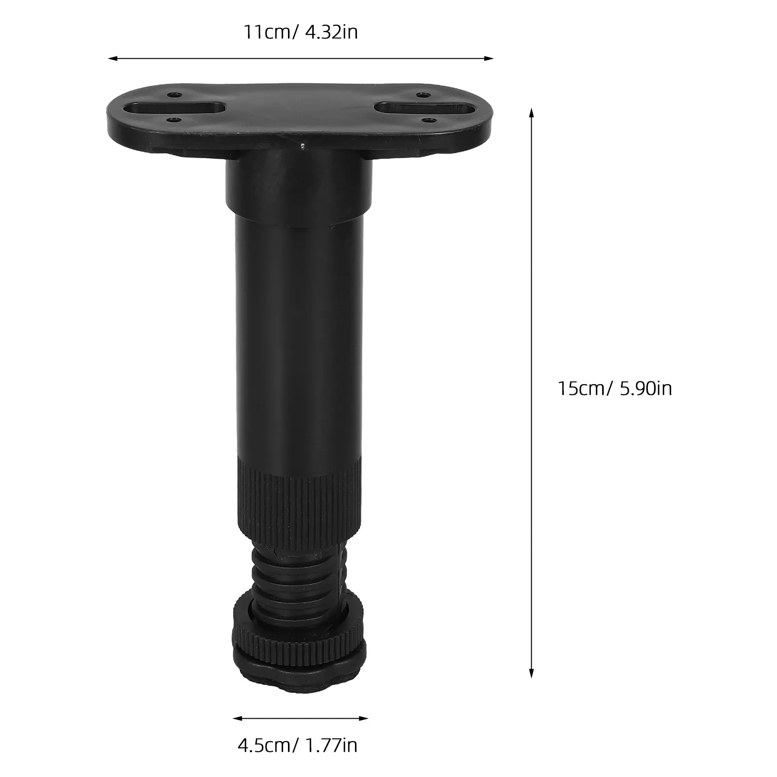 4Pcs Adjustable Plastic Furniture Support Legs Locking Buckle Stable Leveling Replacement for Bed Frame Dresser Nightstand