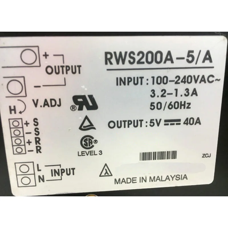 RWS200A-5/A 5V-40A Pour NEMIC-LAMBDA Alimentation Électrique De Matériel Médical Industriel Haute Qualité Entièrement Testé Soleil Rapide