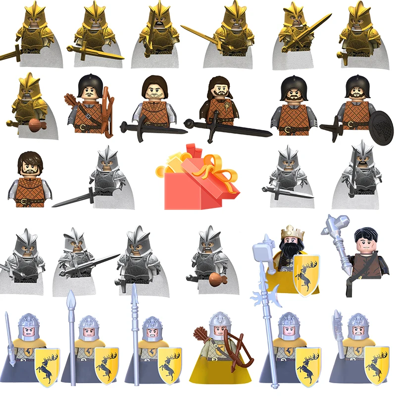 2023 A Song Of Ice And Fire Winterfell Deer Family Soldier Swordsmen Archers Toys Figure Building Blocks Boys Girls Gift Juguete