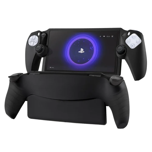 Imagen 1 del producto Funda de silicona para Sony Playstation Portal, antihuellas dactilares, resistente a los arañazos, con absorción de impacto