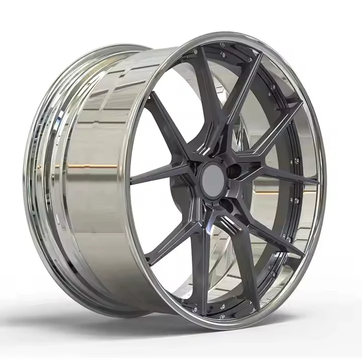 2026 New Design Passenger Car Wheels 2 Piece 3 Piece Custom Forged Wheels 5x120 5x114.3 18 20 22 26 Inch for Model 3