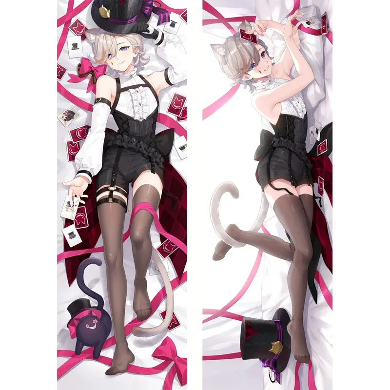 

Genshin Impact Lyney Косплей Dakimakura обнимающая наволочка для тела костюм Lyney длинная 2-сторонняя наволочка Рождественские подарки