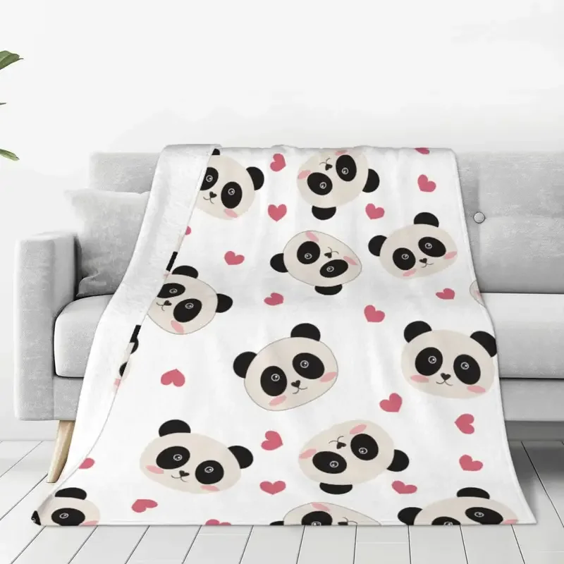 

Cute Panda Cartoon Animal Blanket Flannel All Season Breathable Super Soft Throw Blanket for Bed Couch Bedspread