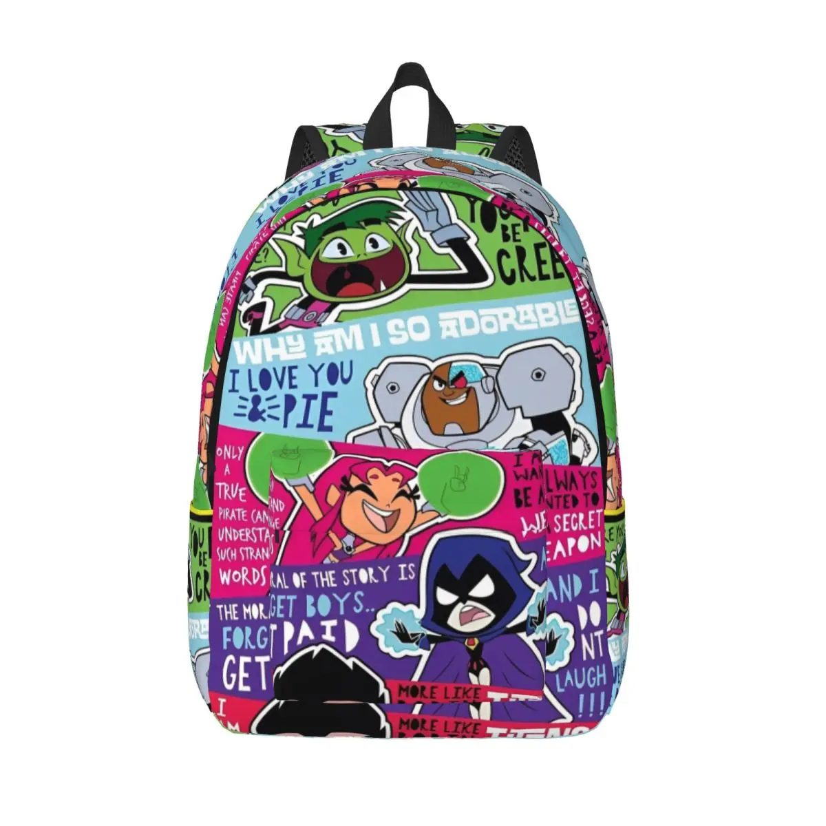 

Teens Titansed Go Anime Manga Backpack for Men Women Fashion Student Hiking Travel Daypack Laptop Computer Canvas Bags Durable
