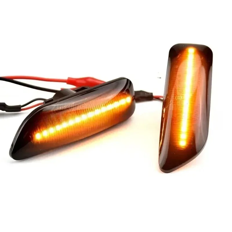 

For V70 S60 S80 XC70 XC90 2000-2009 Hot Sale 2Pcs LED Front Side Marker Turn Signal Indicator Lamp Light Dynamic Amber