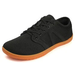 Sapatos minimalistas de cross-trainer masculinos, tênis esportivos casuais, tênis de caminhada de toe largo, corrida e trilha, sola zero, com os pés descalços