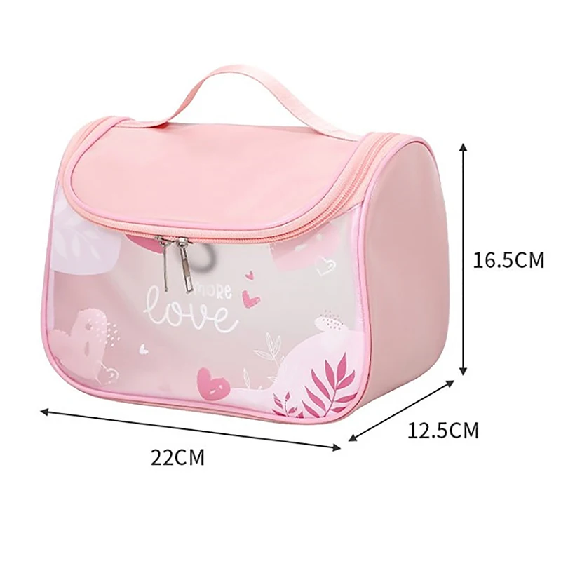 Portable Cosmetic Bag Female Travel Storage Toiletry Organize Women Waterproof PVC Wash Kit Transparent Zipper Make Up Case