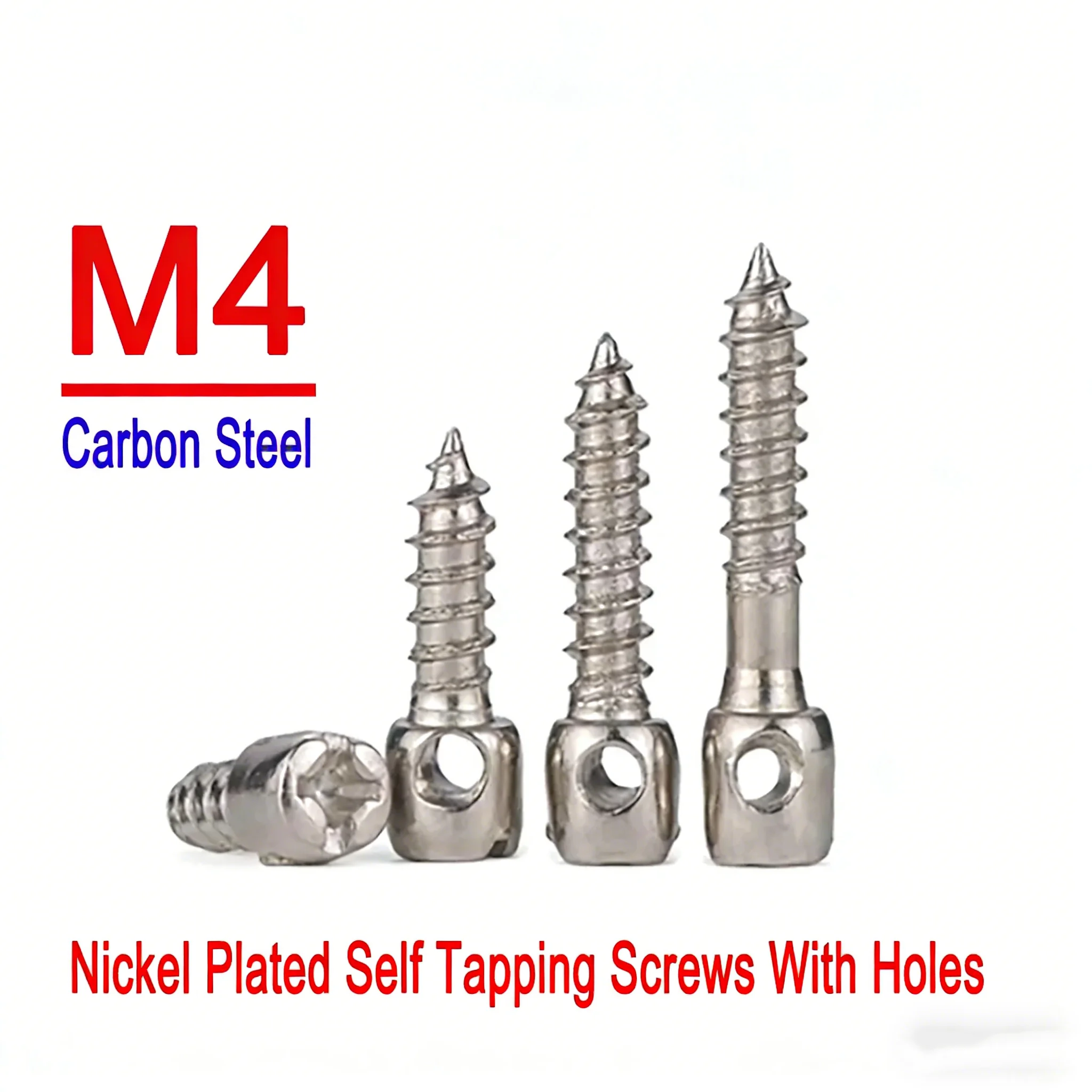 

Саморезы из углеродистой стали M4 с никелевым покрытием и отверстиями