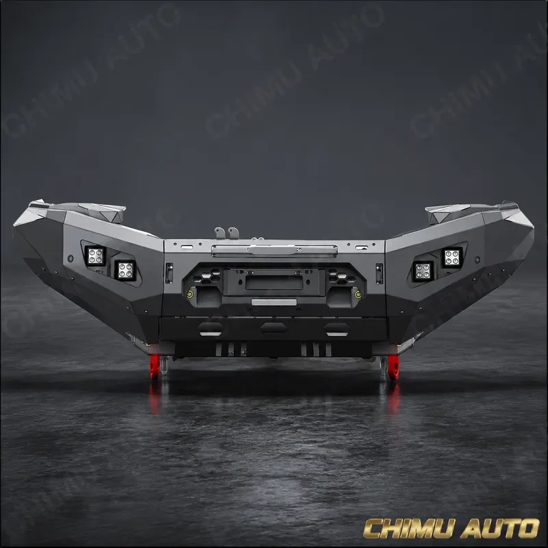 【CHIMU AUTO】 Reinforced Steel Front Bumper for Toyota Hilux REVO 2021+ 4x4 Offroad Body Kit