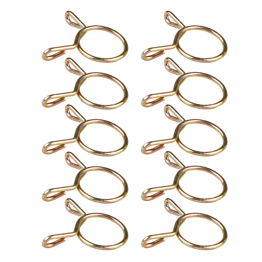 10Pcs Car Oil Hose Clamps 8mm Fuel Line Hose Clamp Tubing Spring Clips for Motorcycle Scooter ATV Moped Universal Vehicle