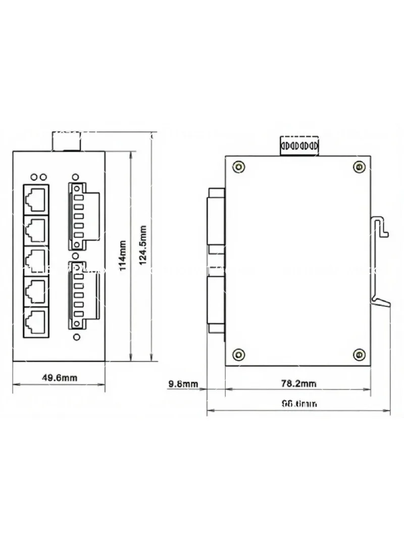 IDM-7842 Modbus TCP Gateway with 5-Port Industrial Ethernet Switch and 2-Channel Optically Isolated RS485/232 Serial Ports