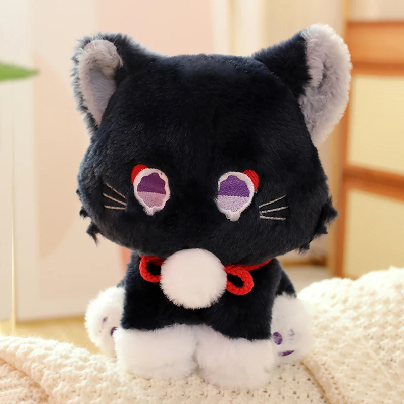 

22cm Genshin Impact Scaramouche Cat Plush Toy Wanderer Stuffed Animal Soft Doll Sleeping Pillow Accompany Gift for Fans Birthday