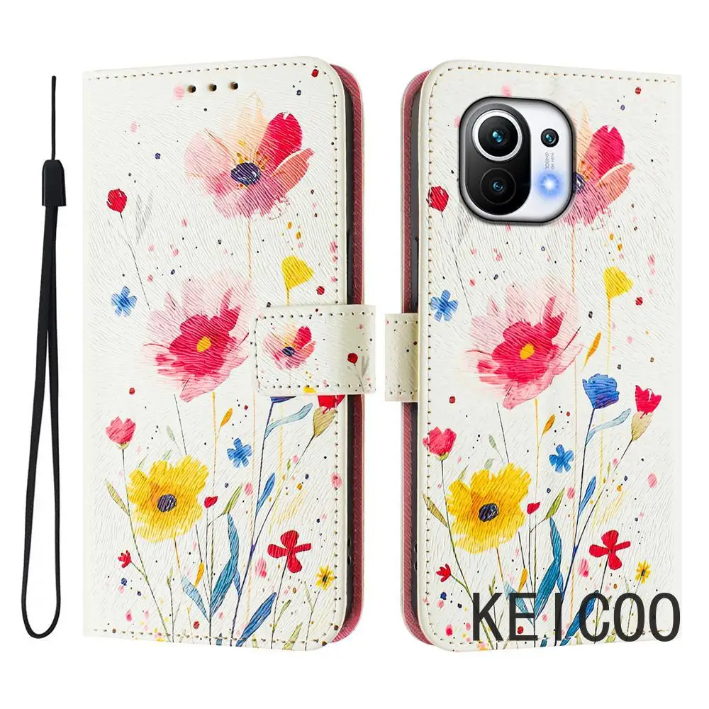 

Для Xiaomi 10T 11 Redmi 9C 10A K30s Note 9 Lite Ultra Pro 5G (Китай) Пылезащитный мультяшный магнитный откидной чехол с отделениями для карт Корпус