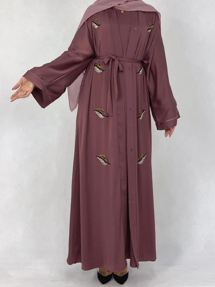 Eid Party muzułmańskie otwierana Abaya sukienka kobiety Ramadan Mubarak dubaj turcja Islam szata kaftan Marocain Femme Musulmane Vestidos 2023