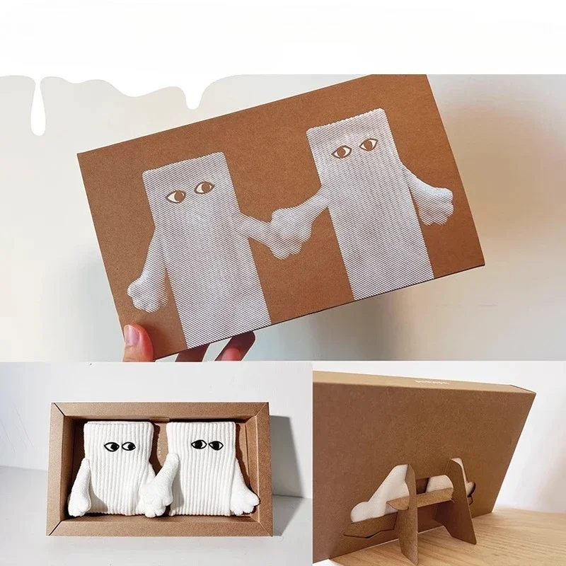 Gift List Handmade Holding Your Hand Pure Cotton Creative Holding Socks