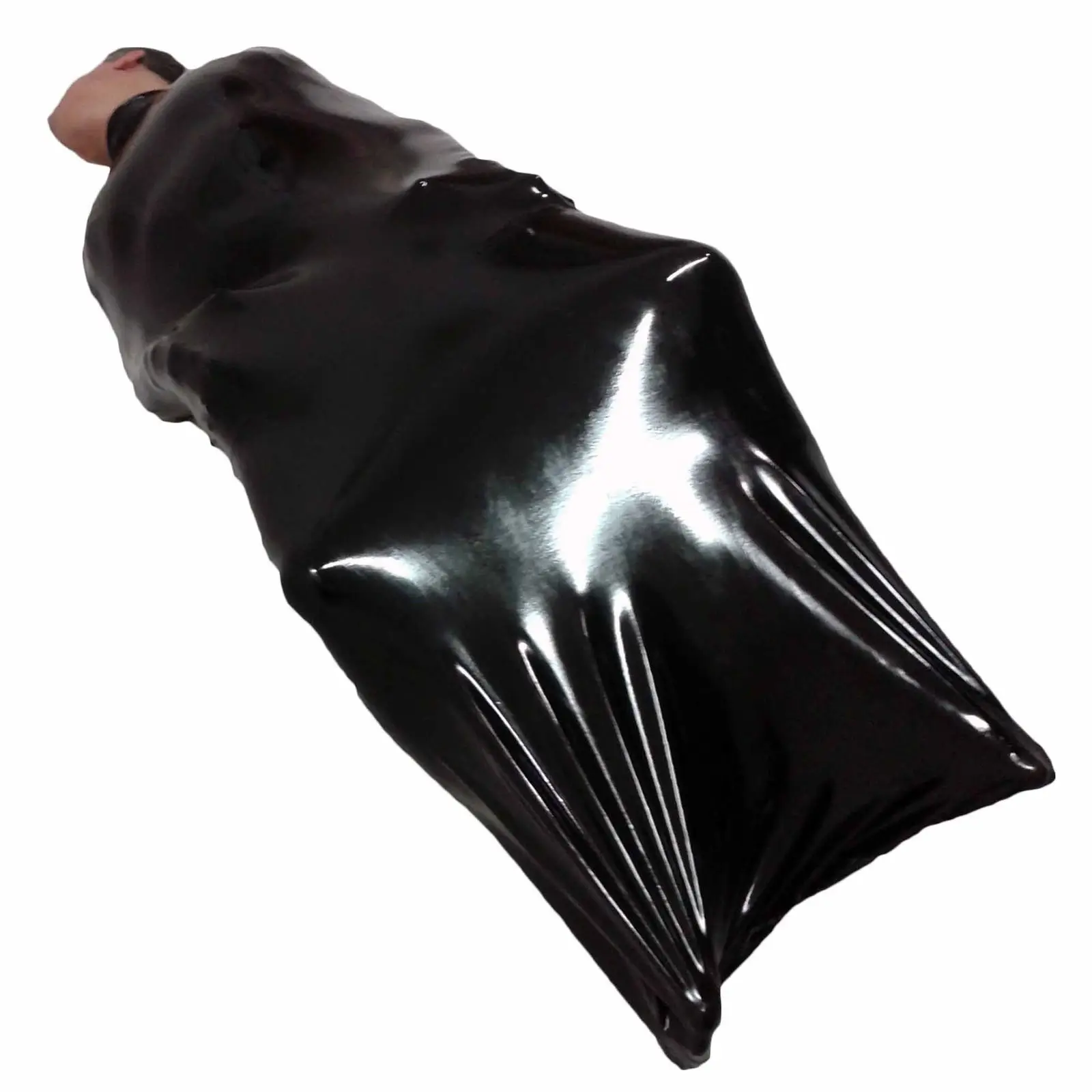 Brand New Latex Rubber Black Big Body Bag Sleep Sauna Sack (one size)