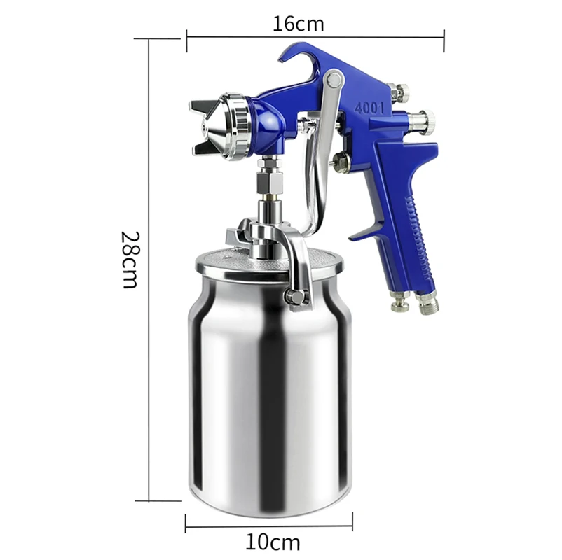 Pulverizador de pintura de aire con boquilla de 2,0mm y capacidad de 1000cc, pistolas de pulverización profesionales para muebles, casas y coches de