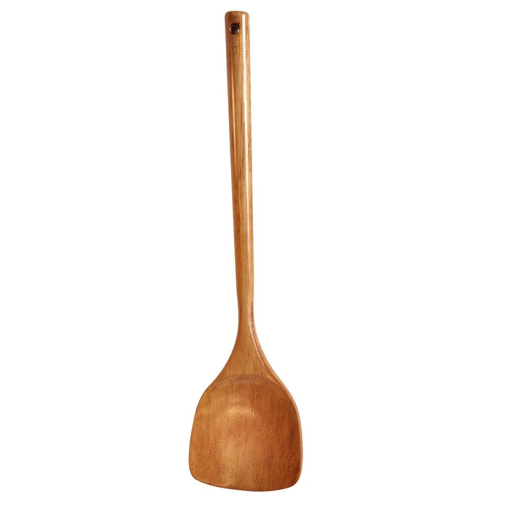 

Old Painted Round Handle Spatula Cooking Wok Wooden Cookware Crackers Kitchen Utensil Stauffers Cookies Home Tool