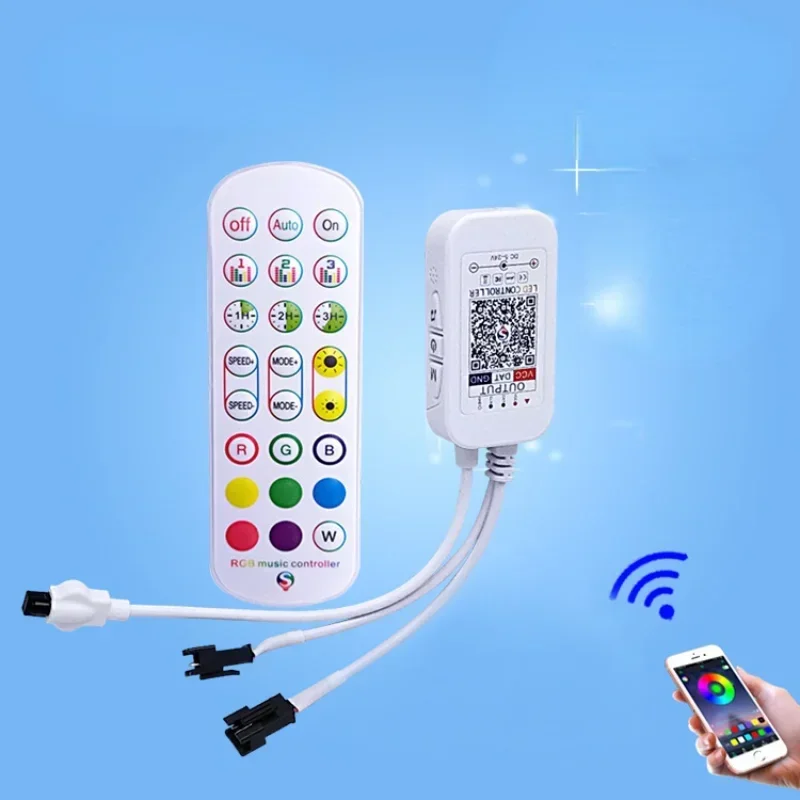 WS2812B WS2811 Led Bluetooth Controller for Addressable LED Strip Light Smd 5050 RGB LED Tape 24key IR Music Smart Controller