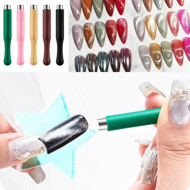 Sterke Kat Magnetische Stok Cilindrische Siliconen Mouw Kat Magnetisch Gebruik Voor Uv Led Polish Gel Sterke Magnetische Pen Nagels Manicure