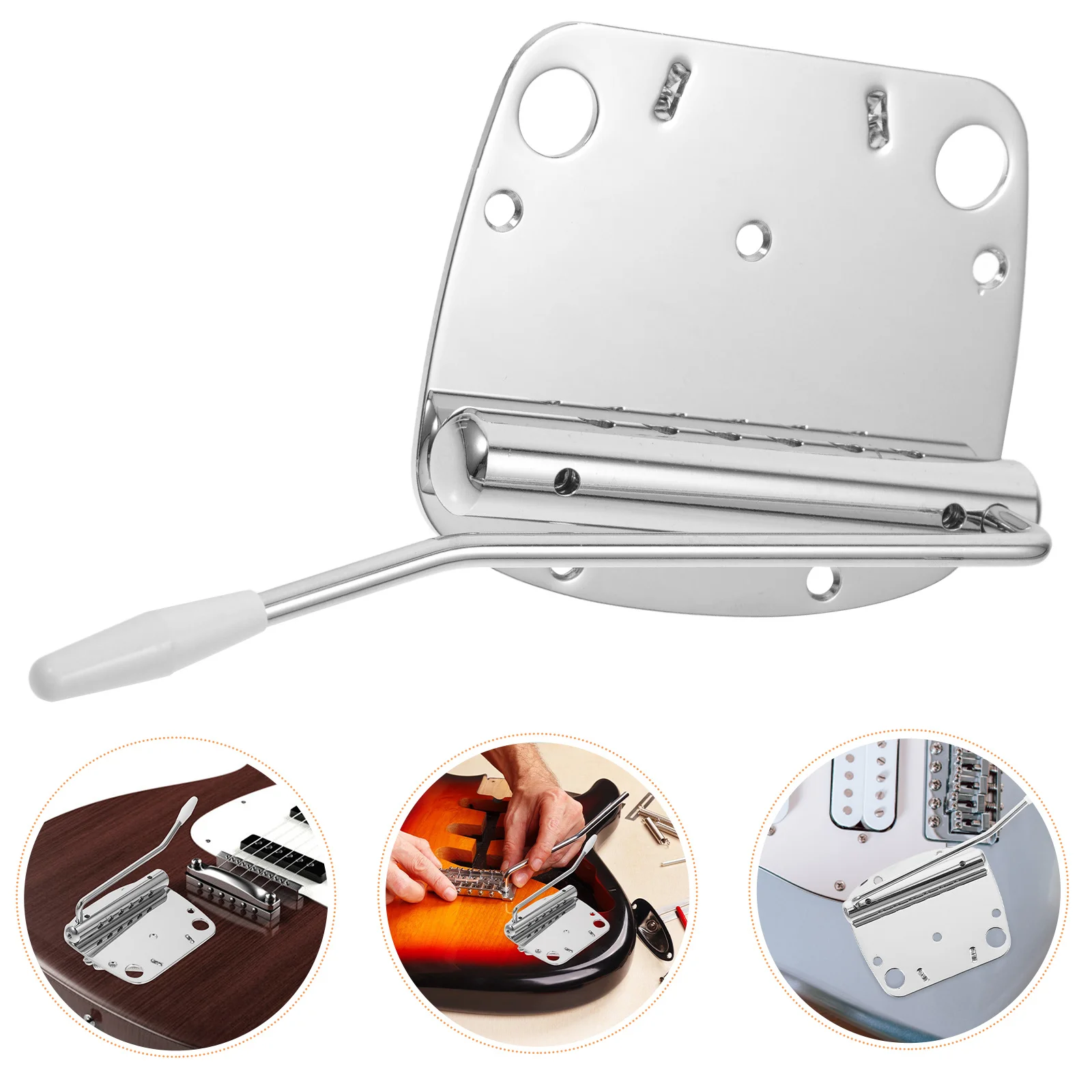 

Guitar Bridge Plate 6 String Adjustable For Lightweight Replacement Parts Accessories Bass Electric