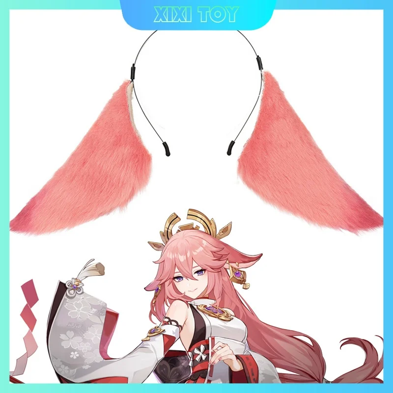 Épingle à cheveux oreilles de renard en peluche Cosplay, bande de sauna Yae ata ko, Genshin Impact, vêtements de sauna Lolita, accessoires de cheveux de jeu d'Halloween, mignon, nouvelle mode