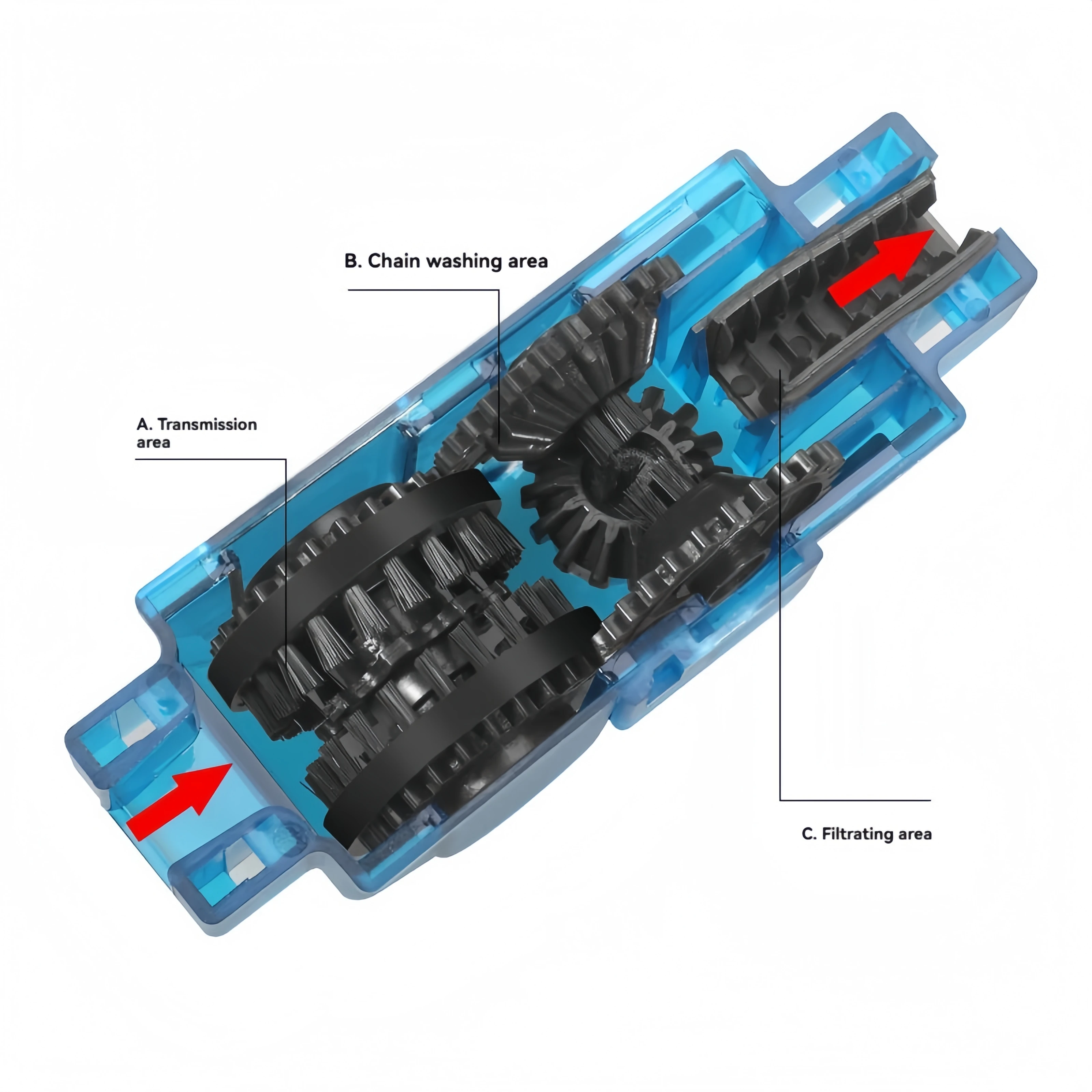 

Портативная шайба/очиститель цепи для горного велосипеда, инструмент для мойки цепи шоссейного велосипеда