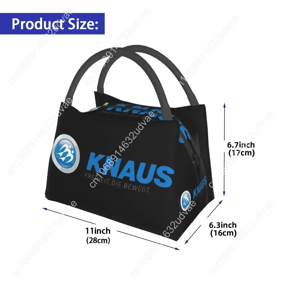 Knaus Caravan Borse per il pranzo Bento Box isolato Borsa per il pranzo impermeabile Borse da picnic riutilizzabili Borsa termica per donna Bambini Lavoro