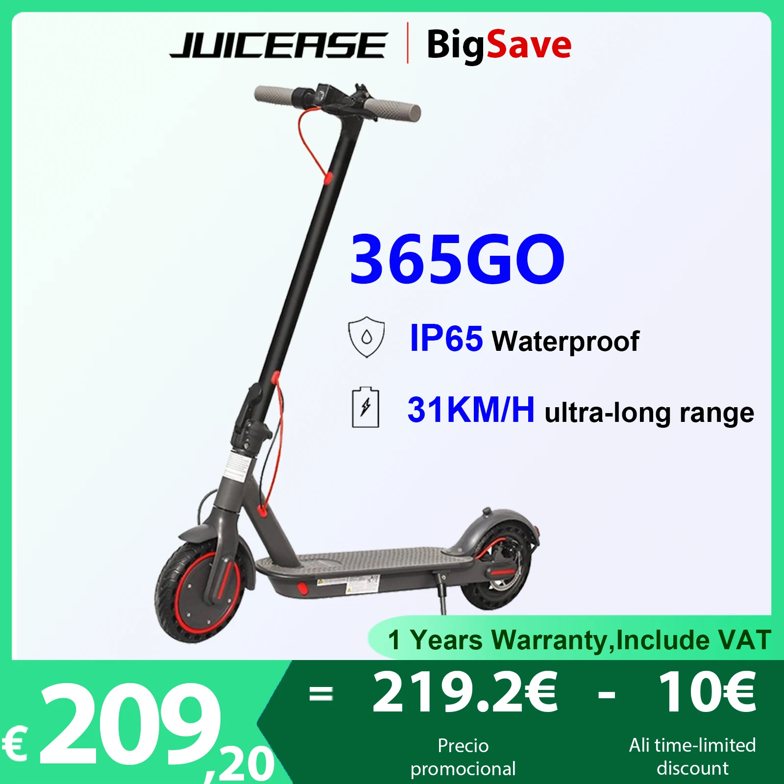 JUICEASE-Trottinette Électrique Pliable pour Adulte, Xiaomi Smart, 365GO, 350W, 7,8 Ah, 31 km/h