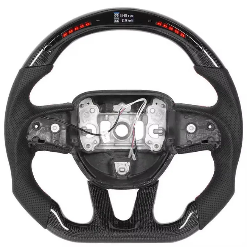 Smart LED Carbon Fiber Steering Wheel New Off Road Model Personalized Car Mod Accessories