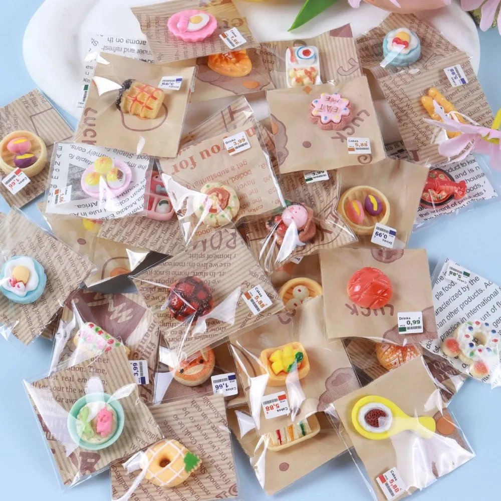 20PCS  Dollhouse Cake Pastry Bread Mini Dessert Food Miniature Simulation Children's Play House DIY Food Model Ornaments Gifts