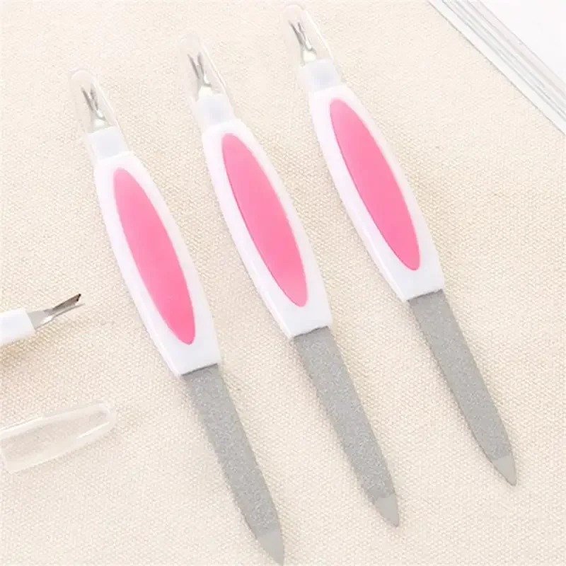 Professional Nail File Durable Subject Chafe Art Tool Stainless Steel Metal Nail File Nail File Double-end Design