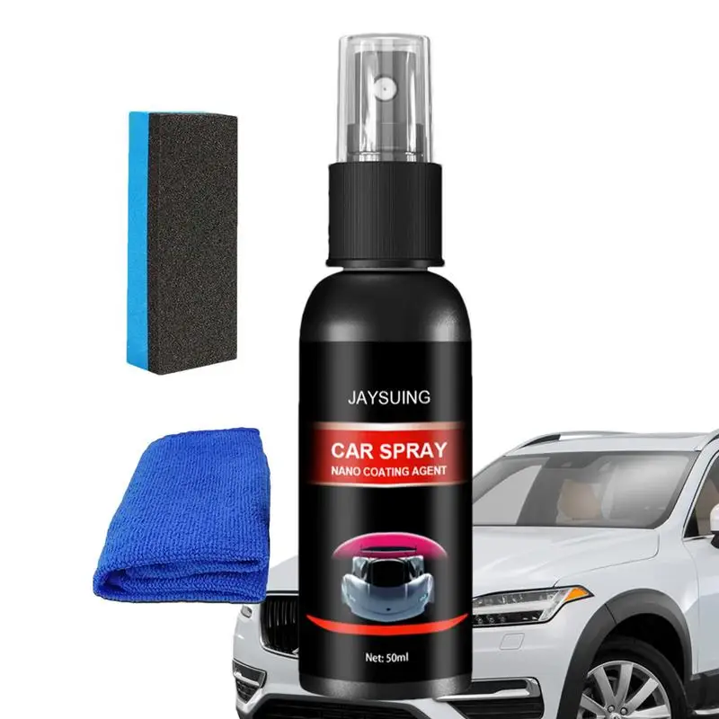 

Car Scratch Repair Spray Automotive Nano Coating Agent Car Coating Cleaning Spray With Sponge And Towel Quick Coat Car Wax