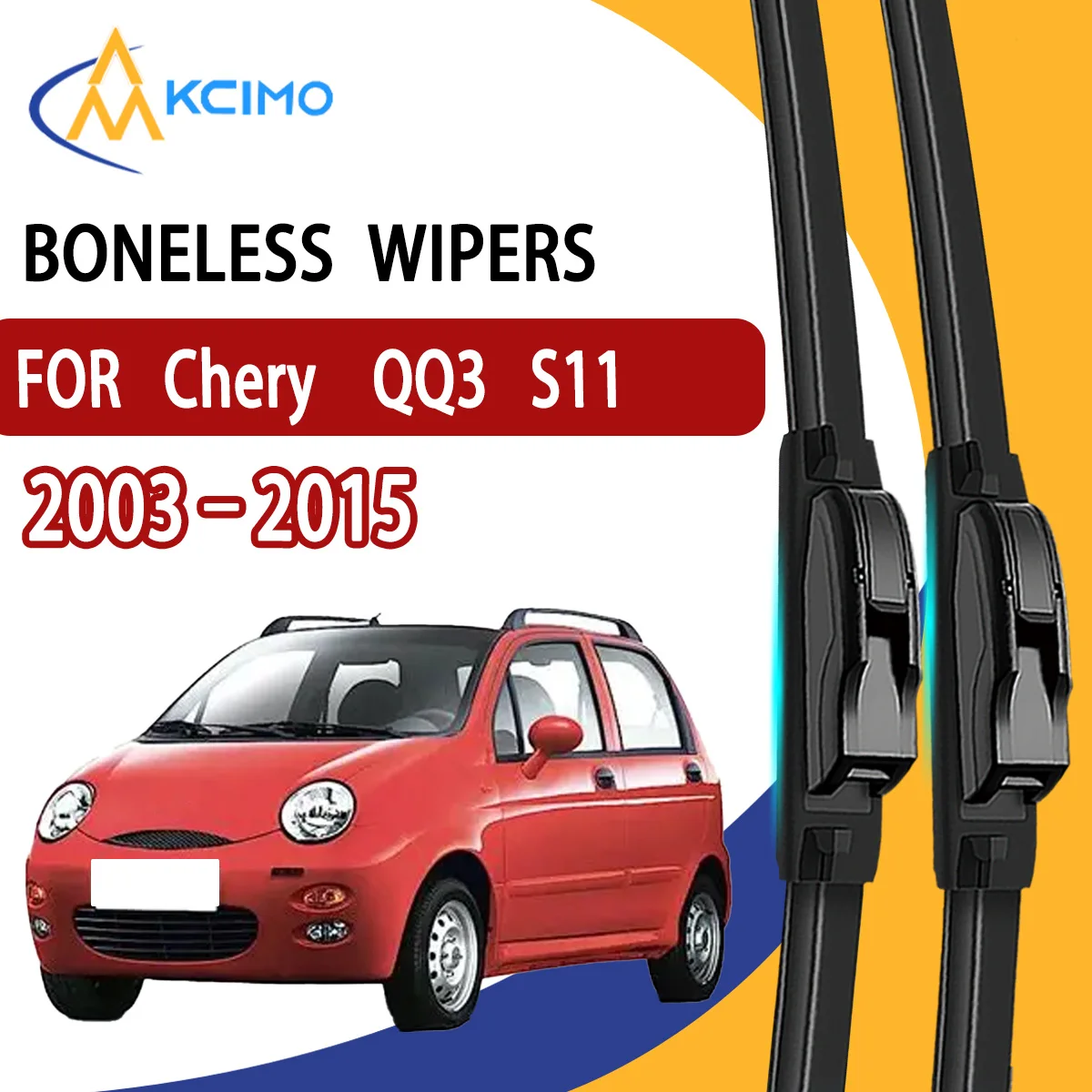 

2Pcs Front Windshield Wiper Blades For Chery QQ3 S11 2003–2015 Windscreen Window Car Accessories