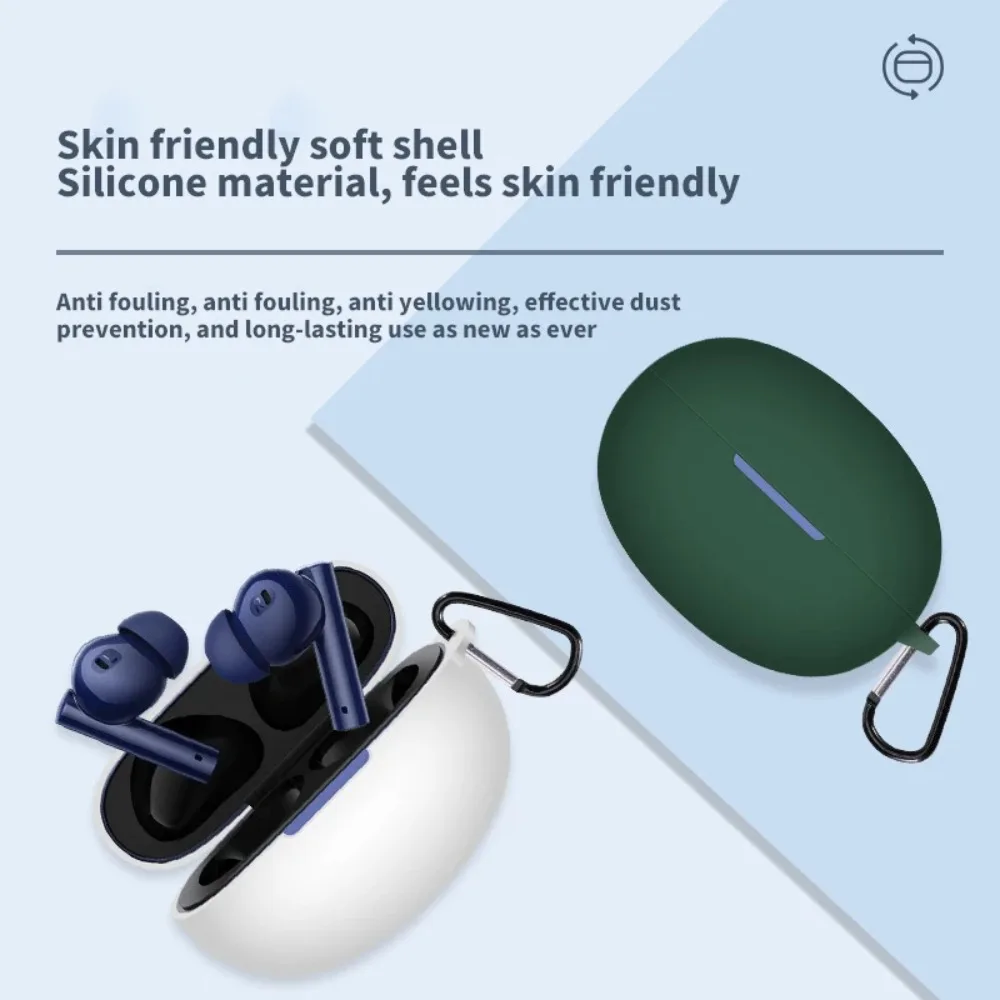 Silicone Fone de ouvido para Realme Buds Air5, Dustproof, Anti-impressão digital, Earbuds Capa Protetora, Prevenção de Queda Compact