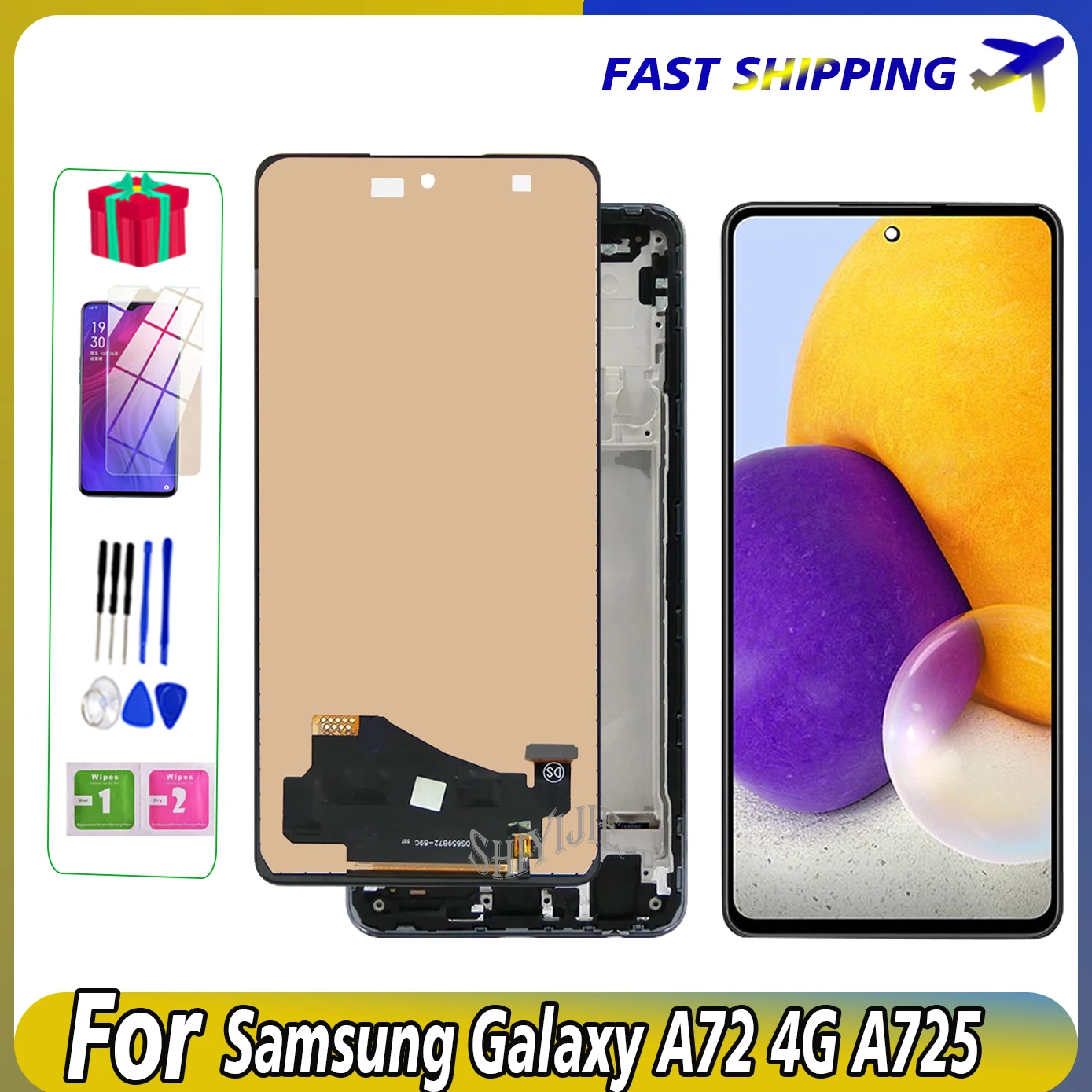 100% Test High Quality TFT For Samsung Galaxy A72 4G A725F LCD Display Touch Screen For Samsung A725 A725F/DS Digitizer Assembly