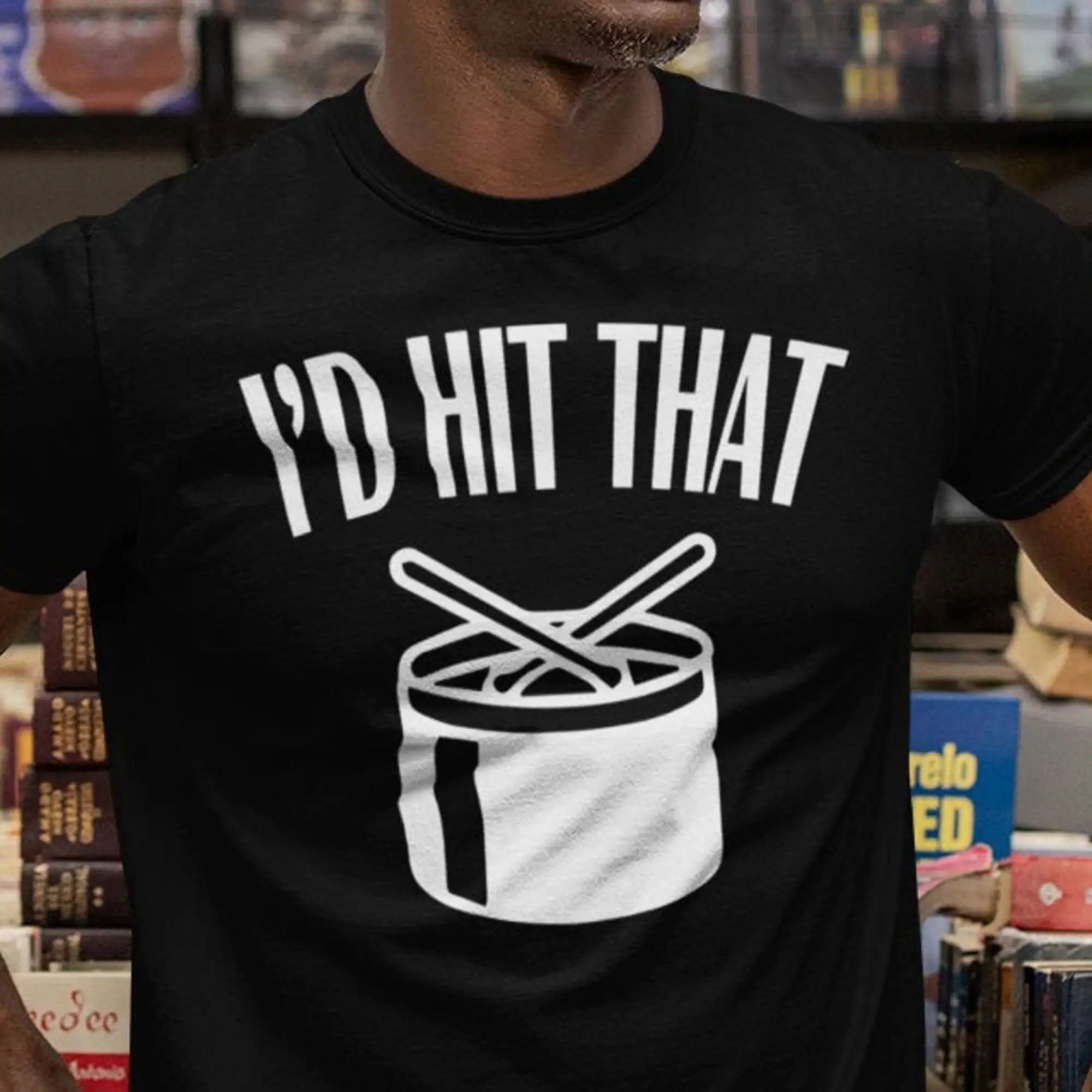 Funny I'D Hit That Drum T Shirt Line Marching Band Drumline Percussion Drummer