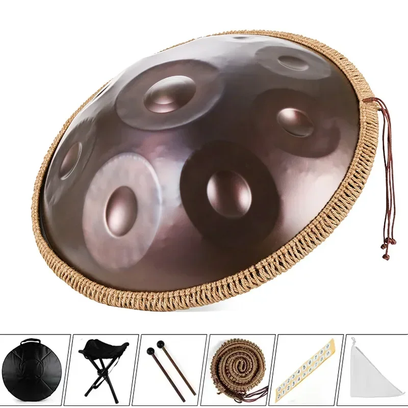 Hand Disc Drum Professional 440 Hertz 432 Hertz Hollow Drum Percussion Musical Instruments Tambourines Accompany Meditation Drum