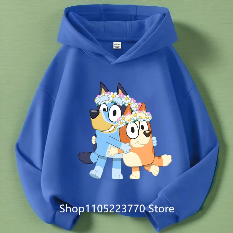 

Детская синяя повседневная толстовка с капюшоном для детей от 4 до 12 лет, осень-зима, мягкая удобная толстовка с принтом аниме для мальчиков и девочек на каждый день