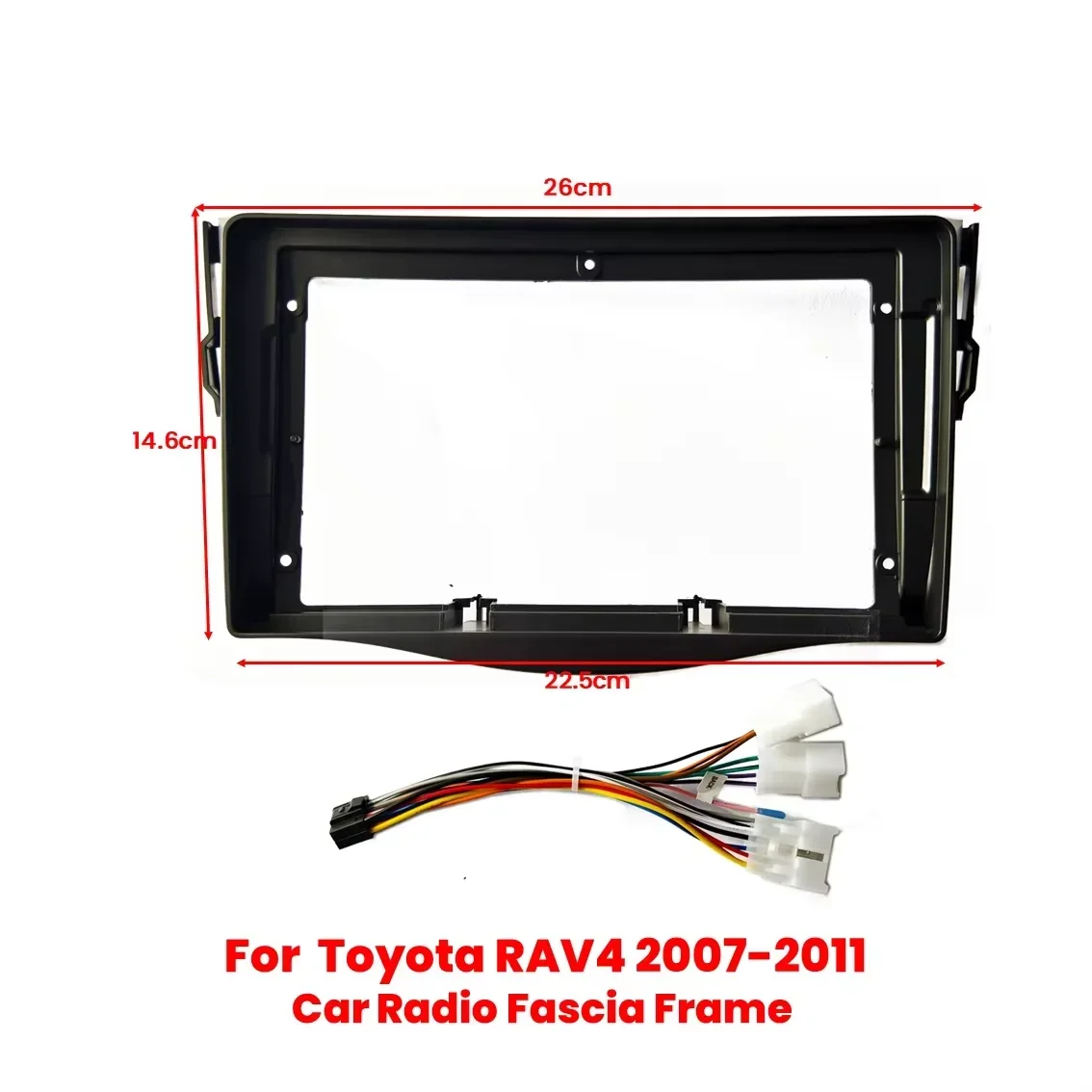 토요타 RAV4 2007-2010 2011 자동차 오디오 대시 키트 설치 프레임용 차량 라디오 마감재 9인치 프레임 2 Din 카 라디오 마감재