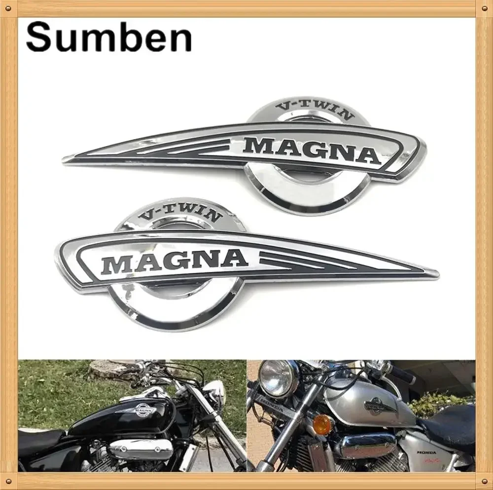 Motorcycle Fuel Gas Tank Emblem 3D Badge ABS Decal Side Stickers for Honda V-TWIN Magna 250 750 V25 V45 VT250 VF750