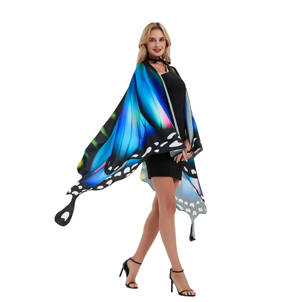 Colorful Butterfly Wings Costume Dress Up Fancy Dress Butterfly Cape Comfortable To Wear Cosplay Fairy Shawl Cosplay